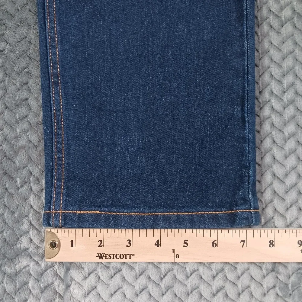 Levi's 502 Taper Fit Jeans Men's Stretch Dark Blue Denim Size 36x32
